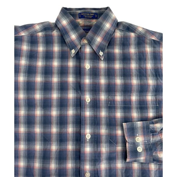 Pendleton Boulevard Button Up Shirt Mens Size‎ Small Multicolor Blue Plaid - Picture 1 of 5